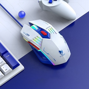 Logo personalizzato 4 colori RGB retroilluminazione cablata Mouse da gioco 3600DPI interfaccia USB per Notebook da ufficio uso accessori per Computer - Product Image 3