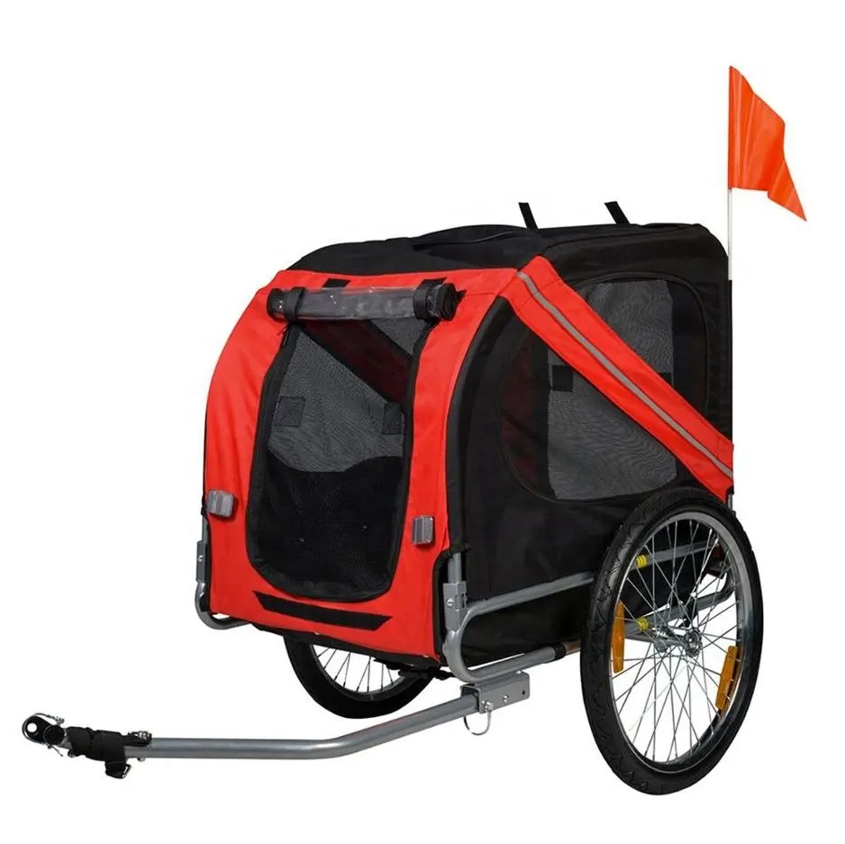 Fabrikanten Fabriek Hot Verkoop Opvouwbare Karren Travel Carrier Extra Grote Hond Fiets Trailer