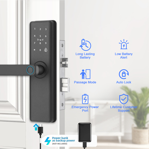 Camakt Günstiger Preis Elektronischer digitaler biometrischer Finger abdruck Passwort Karten <span class=keywords><strong>code</strong></span> TTLock <span class=keywords><strong>Smart</strong></span> Türgriff schloss mit Schlüssel für Häuser
