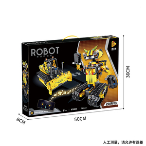 Giocattolo educativo Flytec Building Block giocattolo Robot RC con funzione programma App giocattolo modello 2 in1 per bambini