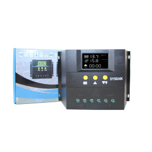 Werks großhandel 12V/24V Solar laderegler Schwarz Automatische Erkennung PWM mit LCD-Display 60/Ampere - Product Image 1