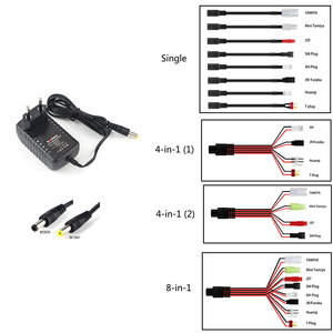 Akıllı evrensel 2.4V 12V RC pil şarj cihazı için 2-10 serisi NiMH/NiCD pil paketi ile Mini Tamiya,T tipi, SM,XH konnektörler - Product Image 2
