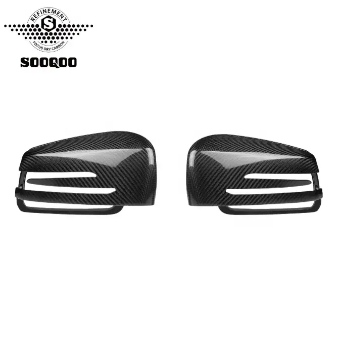 Cubiertas de espejo de fibra de carbono completamente secas para W204 W204 cubiertas de espejo retrovisor lateral para Mercedes W204 cubierta de espejo