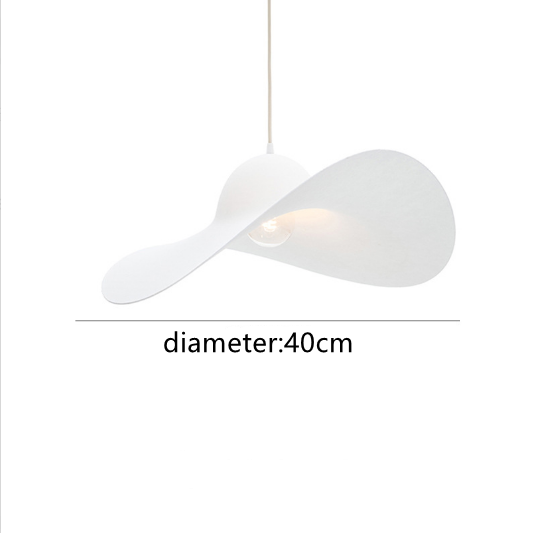 European Nordic Unique Straw Hat Shaped Modern Chandeliers Pendant Lights Creative Lamps for Living Room Hotel