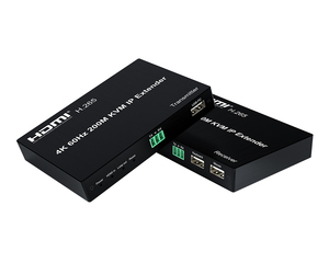 60hz 4K 200M HDMI KVM IP扩展器流行产品KVM，带红外和本地环路输出，支持电视笔记本电脑的多点到多点