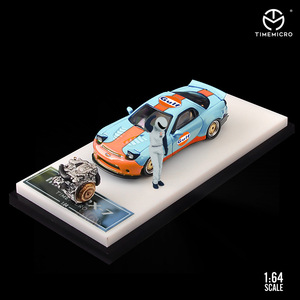 מכירה לוהטת Timemicro 1:64 ma Zda RX7 מפרץ שמן צבע ציפוי סימולציה למות יצוק רכב סגסוגת רכב דגם