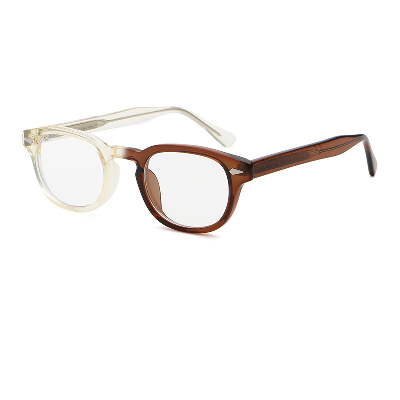 Light yellow to brown frame/white