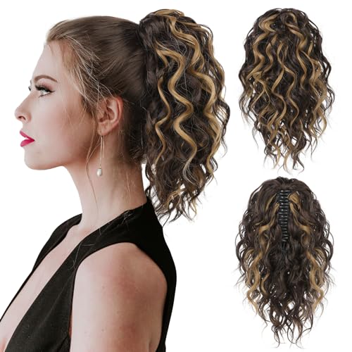 Chocolate Brown with Blonde Highlights