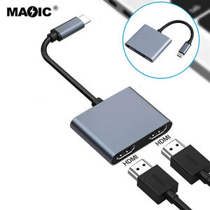 2 in 1 USBタイプCからデュアル<span class=keywords><strong>HDMI</strong></span>アダプター4K30HZUSB3.1ハブマルチポートアダプターコンバーターUSB-CハブアダプターUSBCから<span class=keywords><strong>HDMI</strong></span> - Product Image 3