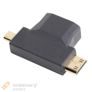 Portable 3 in 1 <strong>HDMI</strong> Female <strong>to</strong> Mini Micro <strong>HDMI</strong> Male Connector Plug 90 Degree 3 in 1 <strong>HDMI</strong> Cable Connection Converter <strong>Adapter</strong> - Product Image 4