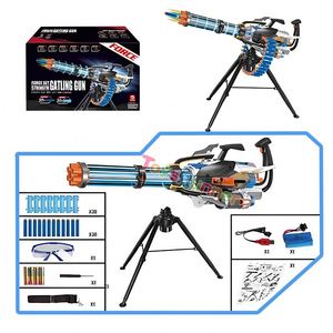 Electronic Rotating Blasters Gatling for Toy Gun Soft Bullet Electric Simulation with Lights Spray Throw EVA Foam Bullets - Product Image 3