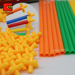 1000 adet istihbarat DIY yapı taşı oyuncak boru konnektörleri 3D Fort ışık tüpü saman blokları kitleri - Product Image 3