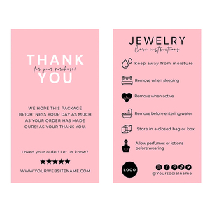 Fancy Printed Product Insert Card Thank You Card for Small Business Flyers Printed Product Description Warranty Card - Product Image 1