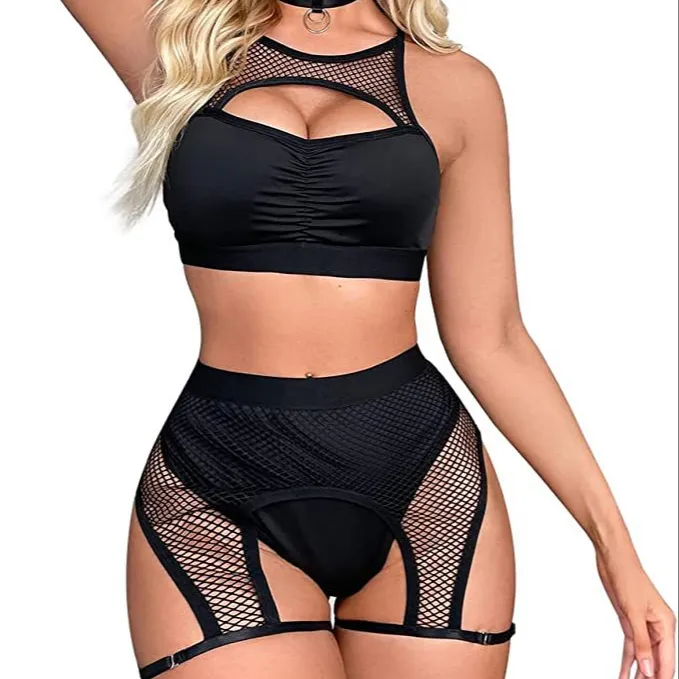 Custom Wholesale Erótico Set Sexy Lace Lingerie Conjuntos Mulher Lingerie Roupa Interior Erótica Sexy Sutiã E Calcinha Set Para Mulheres