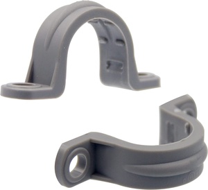 1/2 " - 3" PVCパイプストラップ2穴プラスチック製コンジットストラップパイプクランプPVCクリップPVCパイプ取り付けブラケットケーブル用 - Product Image 1