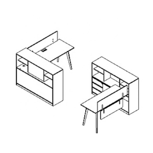现代可扩展白色工作站顶部工作家具现代笔记本电脑支架家用桌子电脑模块化办公桌