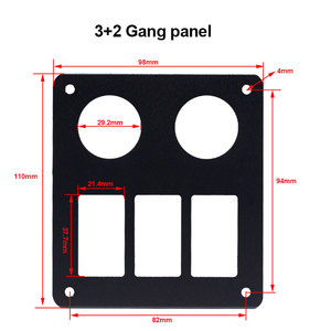 แผงควบคุม3/4/5/6 Gang ABS กันน้ำ12V-24V RV คาราวานทะเลสีแดงสวิตช์โยก - Product Image 6