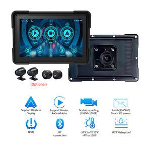 Güzel fiyat 5 inç Moto navigasyon <span class=keywords><strong>Gps</strong></span> motosiklet IPX8 su geçirmez akıllı ekran kablosuz Carplay motosiklet yerleşik WiFi navigator