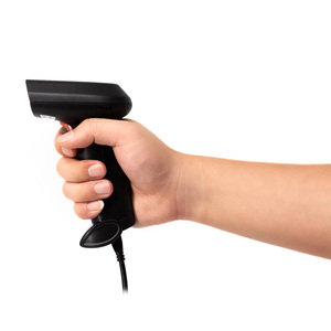1D CCD Barcode Scanner Handheld Wired <strong>Best</strong> Sale Custom Continuous Scanning Qr <strong>Code</strong> Scanner High Precision for Express Logistics