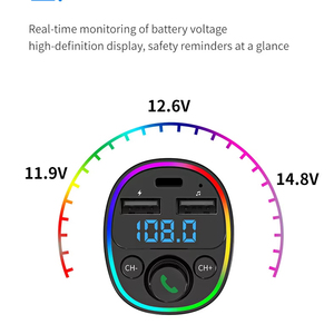 G67 New Arrival Dual USB Tipo-C Portas Carro Rádio Botão Versão Blue-tooth Transmissor FM 20W Saída ABS QC3.0 OTP Car MP3 Player
