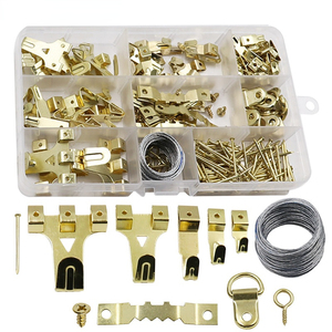 220pcs תמונה תליית ערכת מראה שמן ציור תמונה מסגרת קולבי תליית אמנות עבודה תמונה קיר ווים עם ברגים מסור שן