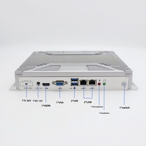 Mini ordenador de escritorio J6412 ultrapequeño, CPU de oficina Linux con sistema de refrigeración sin ventilador Intel, almacenamiento M.2, interfaz RS232, LAN RJ45