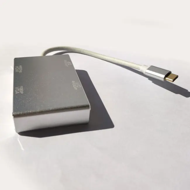 HDMl DP DVI VGA 4K kablo adaptörü dönüştürücü için USB-C tip C 3.1