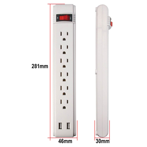 3 Pin Multiple Power Outlet Extension <strong>Socket</strong> Receptacle Power Strip <strong>with</strong> <strong>Usb</strong> Charging Ports