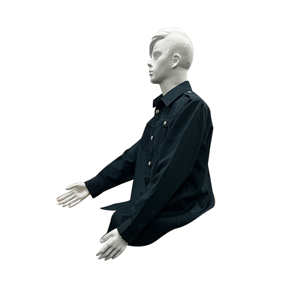 Uniforme de seguridad Dark 65% polyester 35% cotton chest pockets button flaps pen pocket long sleeve Security Uniform Shirts