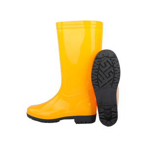 百胜定制Logo接受廉价男靴劳工靴黄色防水雨靴 - Product Image 5