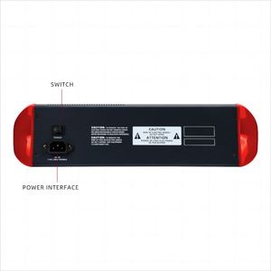 Controlador de áudio dj, mixer profissional de áudio com tela led 10 ch com pc usb placa de som playback e gravação