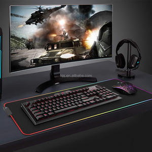 OEM özel Logo ofis Mat 4MM pürüzsüz su geçirmez yüzey LED kauçuk RGB Mouse Pad - Product Image 6
