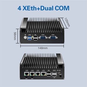 4/8/16GB DDR4 RAM Mini box PC NEW Intel N100 Series 4 Ethernet 6 USB 2 COM cắm loại chúng tôi điều khiển công nghiệp - Product Image 4