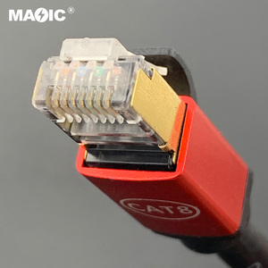 OEM Cat8สายอีเธอร์เน็ต Cat 8 LAN สายเคเบิลเครือข่าย40Gbps 2000Mhz พร้อมขั้วต่อชุบทองสภาพอากาศ S/ftp - Product Image 6