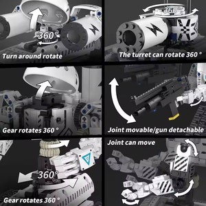Dual Control Fernbedienung Variable Programmierung Baustein Simuliertes Roboters pielzeug Licht Kunststoff RC Car 495pcs 2.4G 5 in 1