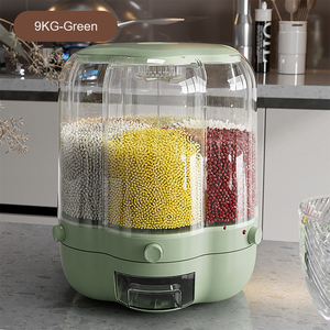 Moderno Fresco 6.5kgs 9kgs Plástico Arroz Armazenamento Recipiente Injeção Fábrica Atacado Seco Food Cereal Dispenser Household Grain
