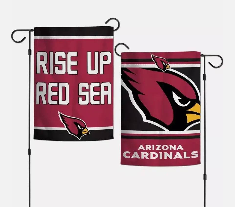 ARIZONA CARDINALS RISE UP RED SEA 2 SIDED GARDEN FLAG
