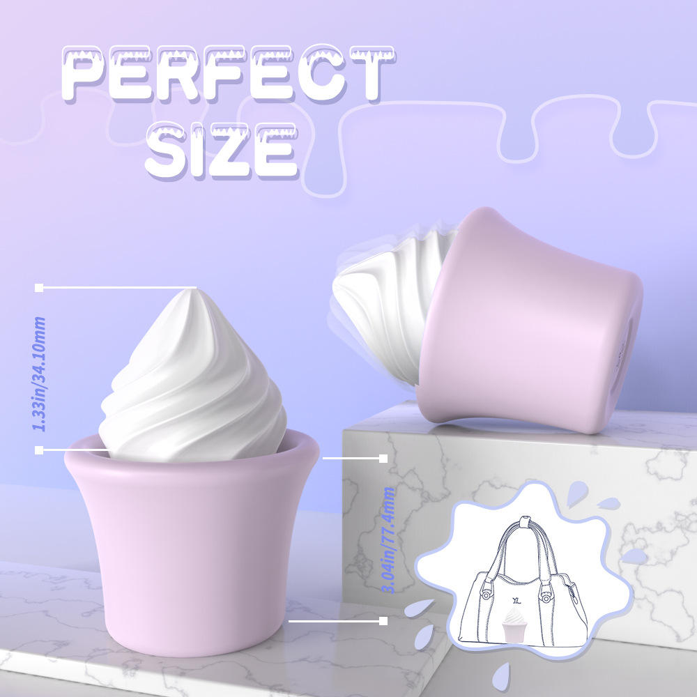 S483 Purple Ice Cream Soft Double Layer Touch