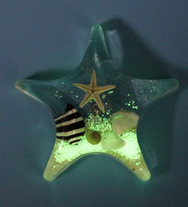 精致海星钥匙扣海洋主题环氧贝壳钥匙扣夜光贝壳袋魅力创意礼品送给她 - Product Image 3