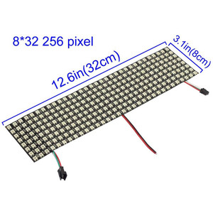 Ws2812b светодиодная Пиксельная световая лента 8x8 16x16 8x32 ws2812 Светодиодная панель пиксельный экран RGB индивидуально адресуемые полосы адресная лампа 5 В