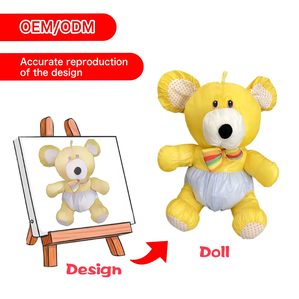 ของเล่นตุ๊กตามิกกี้เมาส์พร้อมเนคไทของเล่นตุ๊กตาตัวการ์ตูนน่ารักสำหรับเด็กของขวัญแบบสั่งทำได้