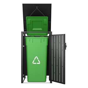 Cubo de basura de metal, caja de basura para jardín, Villa, cubo de basura para exteriores, almacenamiento con cerradura, cubo de basura para exteriores - Product Image 3