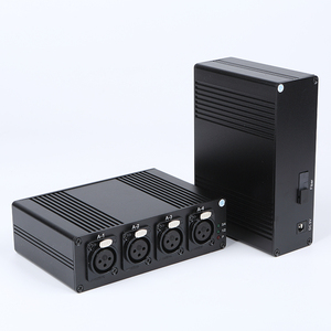 AU電源プラグSCポート4ウェイオーディオトランスミッターおよびレシーバー20KMXLRファイバーエクステンダーデジタル4チャンネルオーディオエクステンダー - Product Image 5