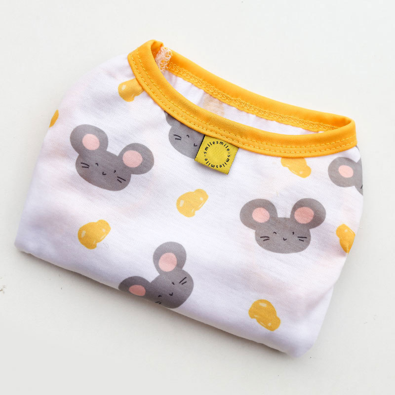 Chaleco Estampado con Sonrisa Ratón Gris Pequeño