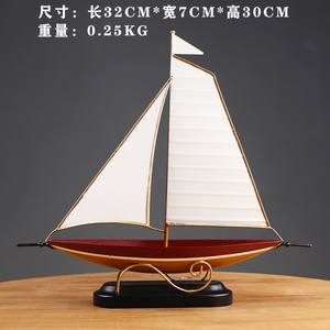 โมเดลเรือของเล่น,โมเดลเรือพร้อมที่ใส่ปากกาทำจากเหล็กเครื่องประดับตั้งโต๊ะรูปเรือใบสำหรับตกแต่งตู้หนังสือตกแต่งบ้าน - Product Image 2