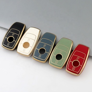Lüks yumuşak TPU 2 düğmeler araba anahtarı kapağı için benz CLA CLS CLK GLA GLC GLE GLK GLK SLK C300 AMG bir E S G sınıfı araba anahtarı durum - Product Image 1