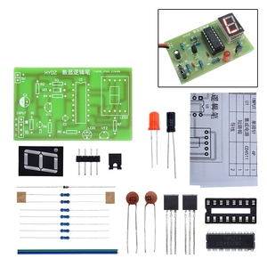 TZT DIY LED Pcb Digital Display LED Logic Pen Electronic <strong>Kit</strong> High and Low Level Test <strong>Circuit</strong> Soldering Practice Board <strong>Kit</strong> - Product Image 1