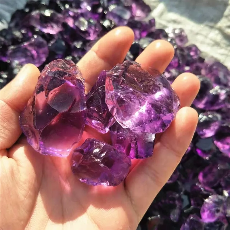 Natural Unpolished clean Crystal Quartz Rough Amethyst Chips Crushed Stone Healing Crystal Jewelry Making