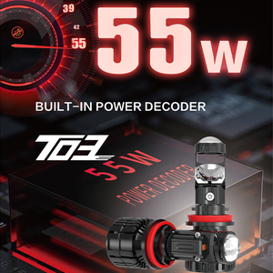 Car-refine T03 Led projektör 110W 13000Lm H4 Led ampul ışık H7 H8 9005 9006 H7 Lens projektör 360 derece Canbu H11 Led far - Product Image 4
