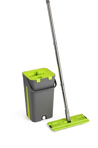床クリーニング手用ツールに使用されるプロのフラットフロアクリーニングモップとバケットセット - Product Image 2